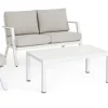 Bizzotto Salotti Completi>SALOTTO IN ALLUMINIO CON CUSCINI BIANCO YK11 - HARLEY