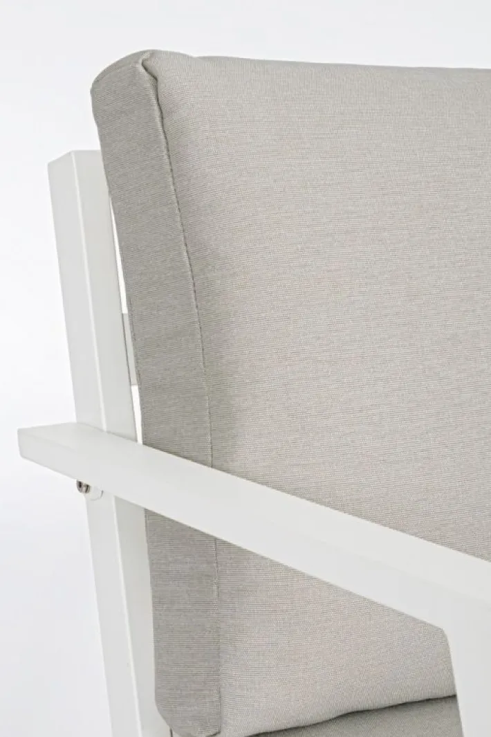 Bizzotto Salotti Completi>SALOTTO IN ALLUMINIO CON CUSCINI BIANCO YK11 - HARLEY