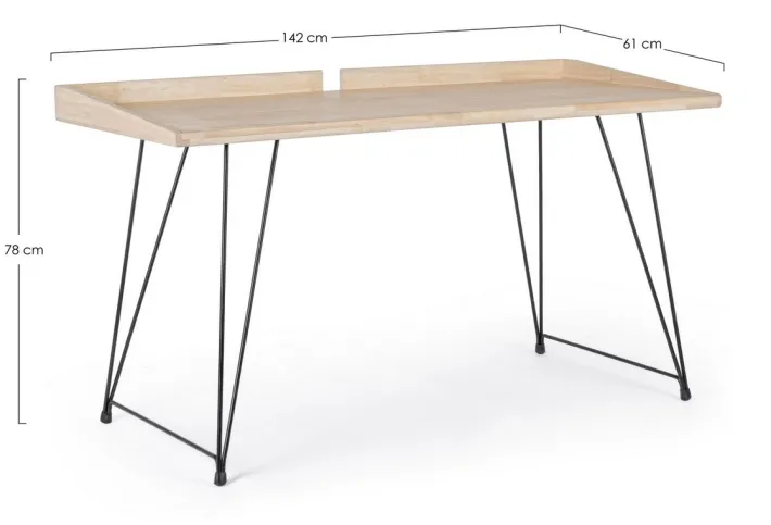 Bizzotto Scrivanie>SCRIVANIA IN LEGNO - DISTRICT
