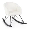 Bizzotto Poltrone E Chaise Longue>SEDIA A DONDOLO EFFETTO BOUCLE' BIANCA - SIBILLA