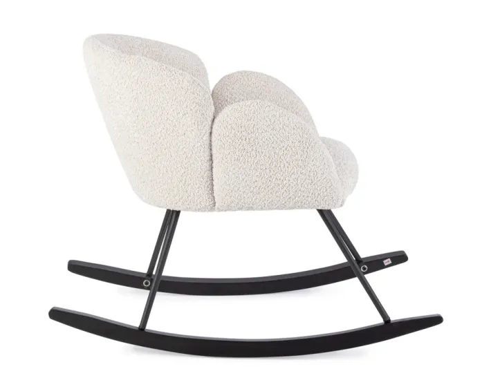 Bizzotto Poltrone E Chaise Longue>SEDIA A DONDOLO EFFETTO BOUCLE' NATURALE - SIBILLA