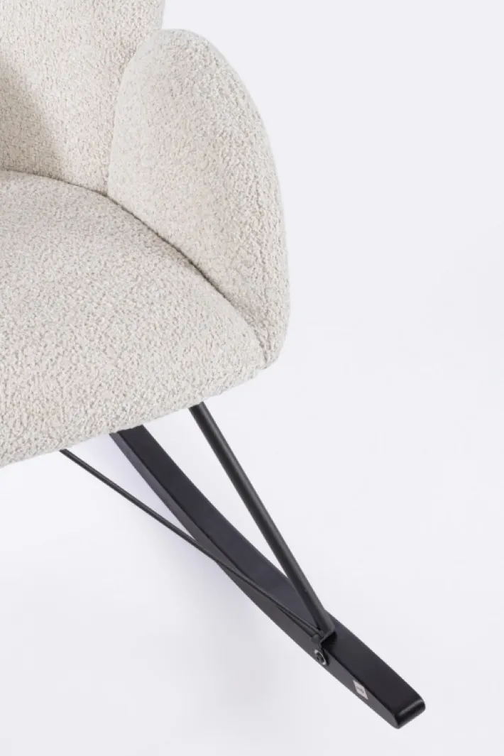 Bizzotto Poltrone E Chaise Longue>SEDIA A DONDOLO EFFETTO BOUCLE' NATURALE - SIBILLA