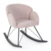 Bizzotto Poltrone E Chaise Longue>SEDIA A DONDOLO EFFETTO BOUCLE' ROSA ANTICO - SIBILLA