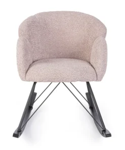 Bizzotto Poltrone E Chaise Longue>SEDIA A DONDOLO EFFETTO BOUCLE' ROSA ANTICO - SIBILLA