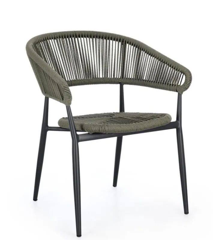 Bizzotto Sedie>SEDIA C-BR ALGAIDA ANTRACITE/VERDE