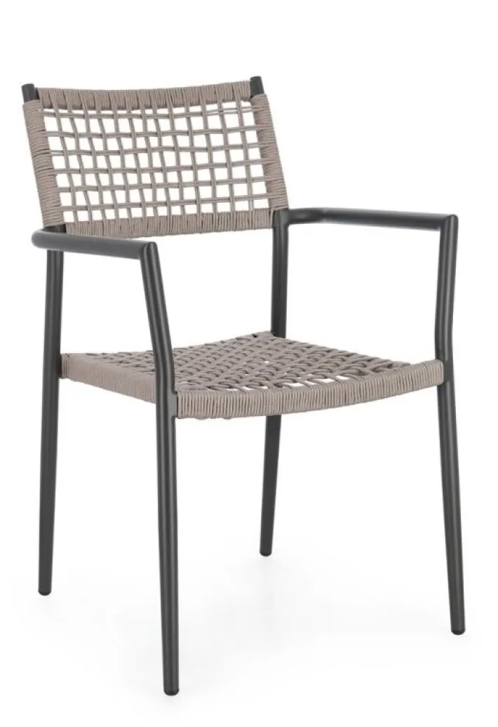 Bizzotto Sedie>SEDIA C-BR CALETA ANTRACITE/KHAKI