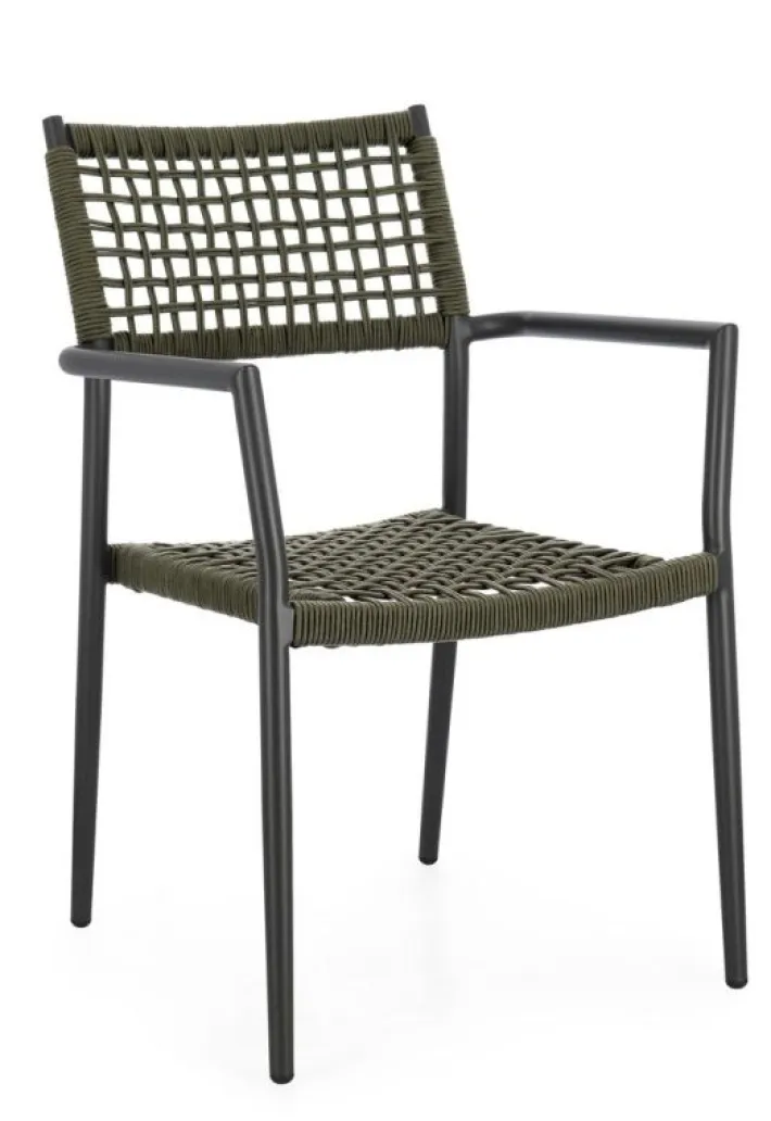 Bizzotto Sedie>SEDIA C-BR CALETA ANTRACITE/VERDE