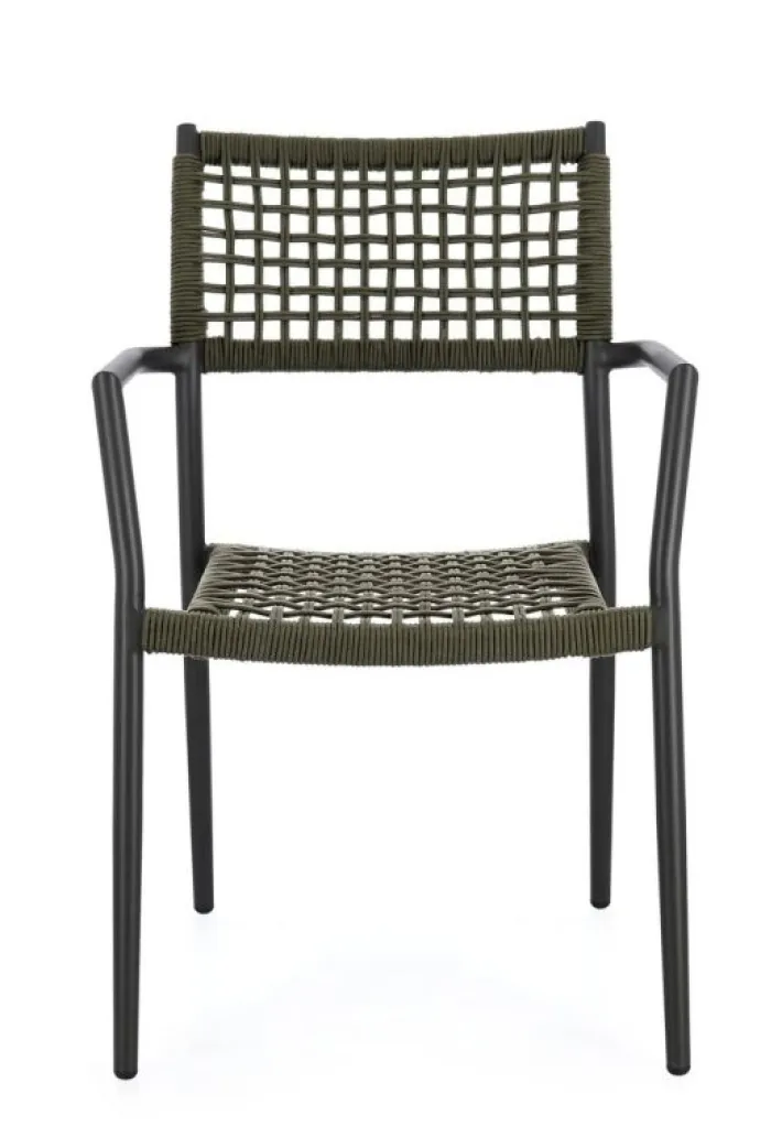 Bizzotto Sedie>SEDIA C-BR CALETA ANTRACITE/VERDE