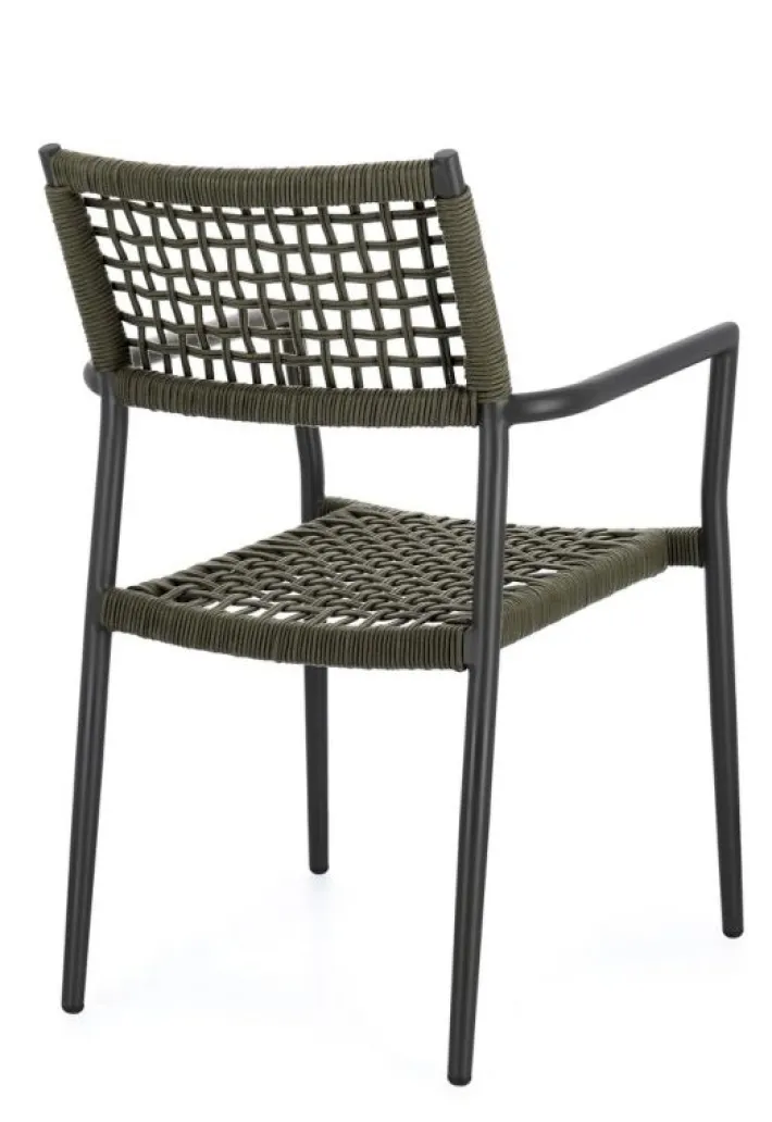 Bizzotto Sedie>SEDIA C-BR CALETA ANTRACITE/VERDE