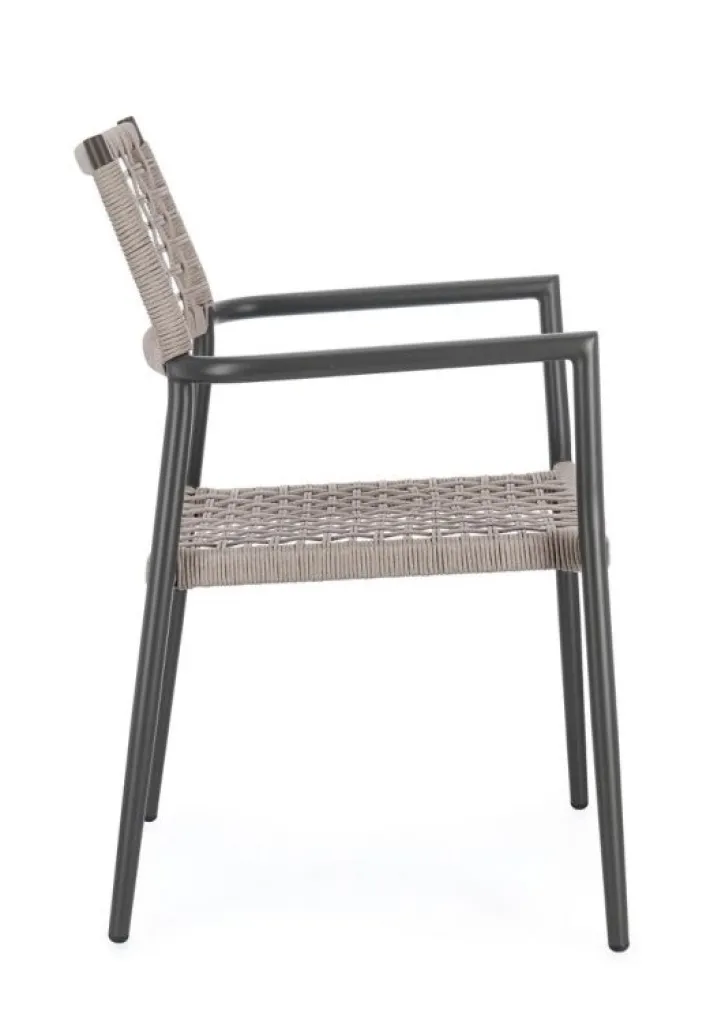 Bizzotto Sedie>SEDIA C-BR CALETA ANTRACITE/KHAKI