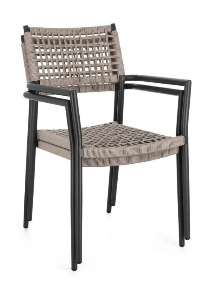Bizzotto Sedie>SEDIA C-BR CALETA ANTRACITE/KHAKI