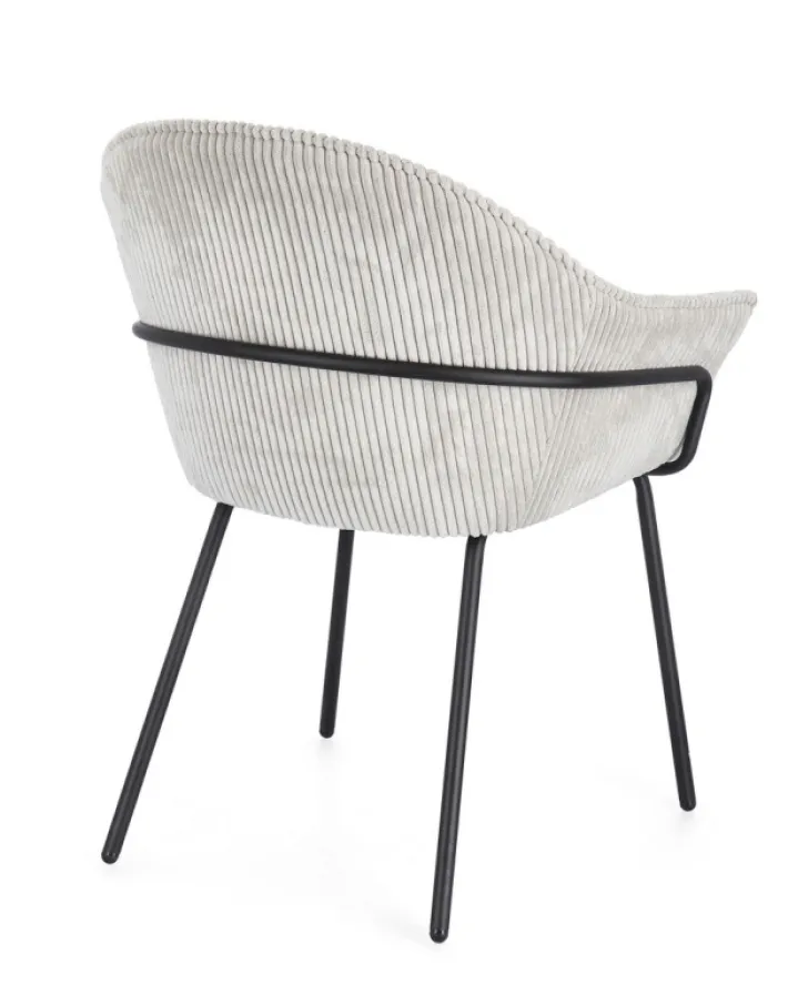 Bizzotto Sedie>SEDIA C-BR CASSIDY NERO/GRIGIO CHIARO