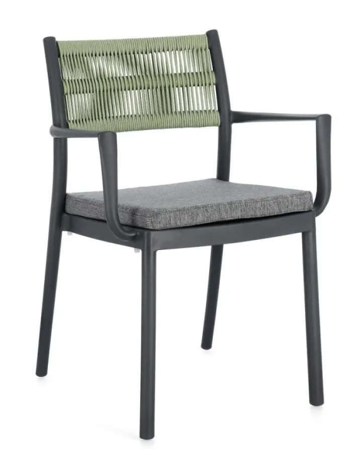 Bizzotto Sedie>SEDIA C-BR C-C ALVIN ANTRACITE/VERDE
