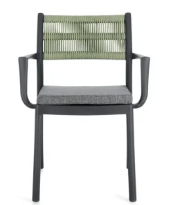 Bizzotto Sedie>SEDIA C-BR C-C ALVIN ANTRACITE/VERDE