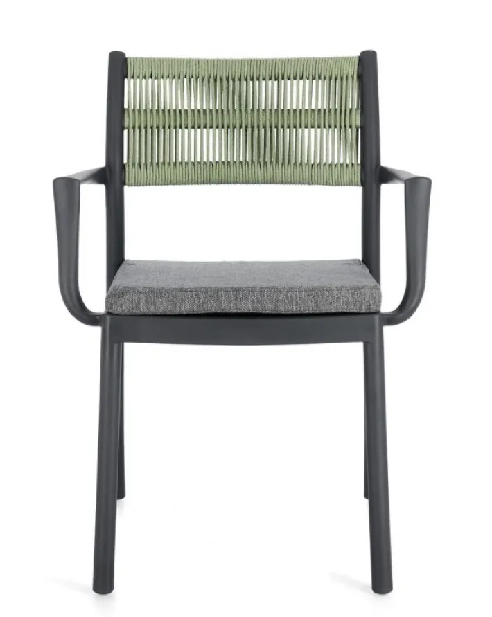 Bizzotto Sedie>SEDIA C-BR C-C ALVIN ANTRACITE/VERDE