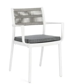 Bizzotto Sedie>SEDIA C-BR C-C ALVIN BIANCO/GRIGIO CH.
