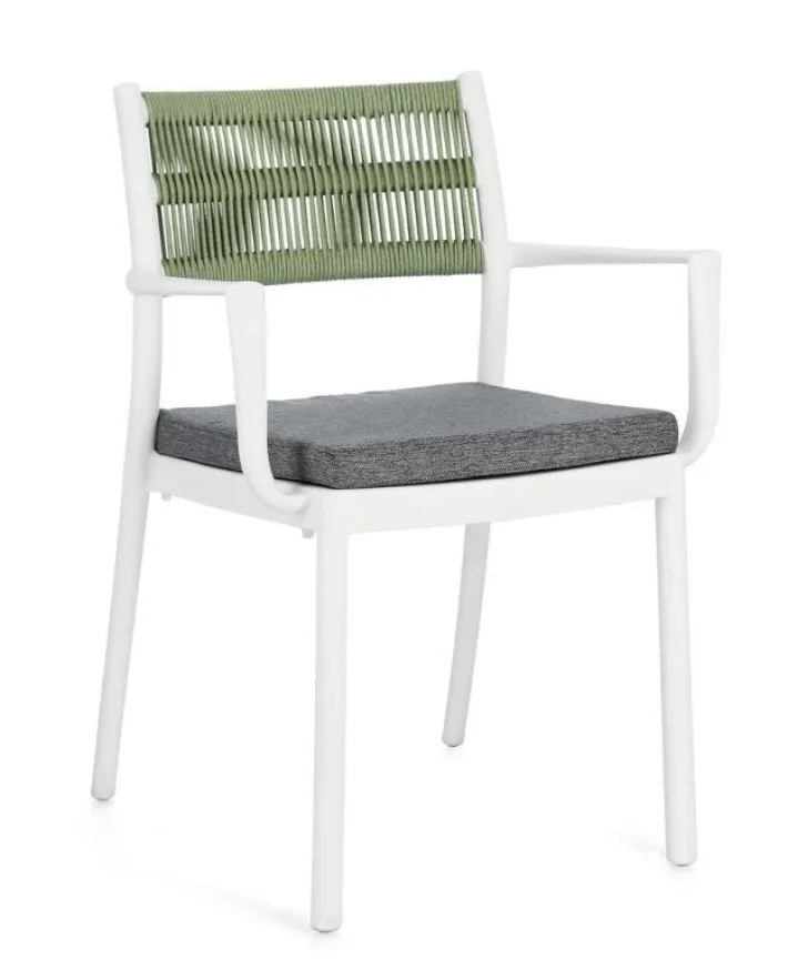 Bizzotto Sedie>SEDIA C-BR C-C ALVIN BIANCO/VERDE