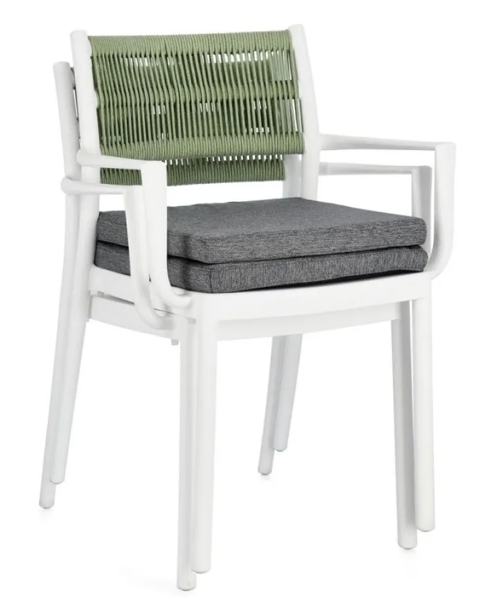 Bizzotto Sedie>SEDIA C-BR C-C ALVIN BIANCO/VERDE