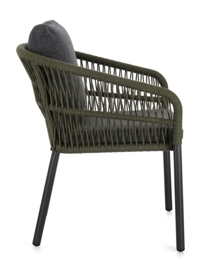 Bizzotto Sedie>SEDIA C-BR C-C GALDANA ANTRACITE/VERDE