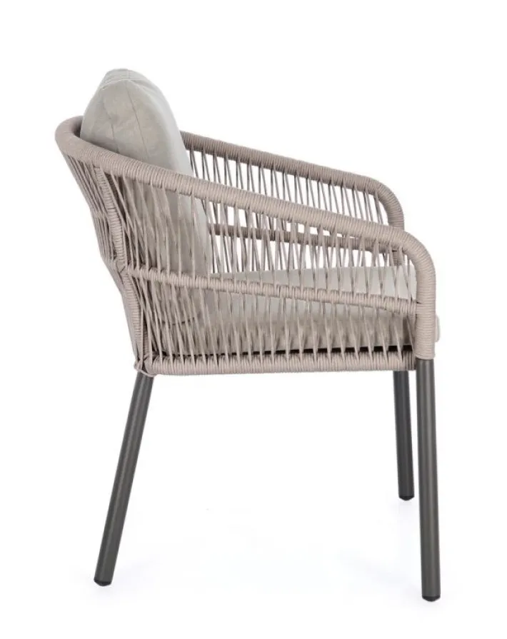 Bizzotto Sedie>SEDIA C-BR C-C GALDANA ANTRACITE/KHAKI