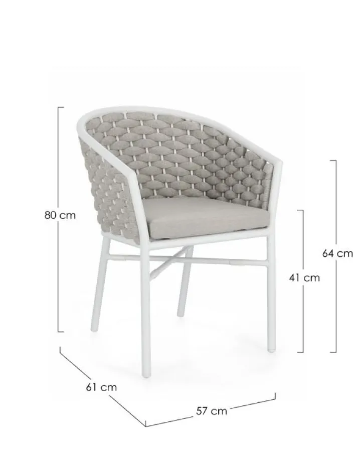 Bizzotto Sedie>SEDIA C-BR C-C MARGALIDA BIANCO
