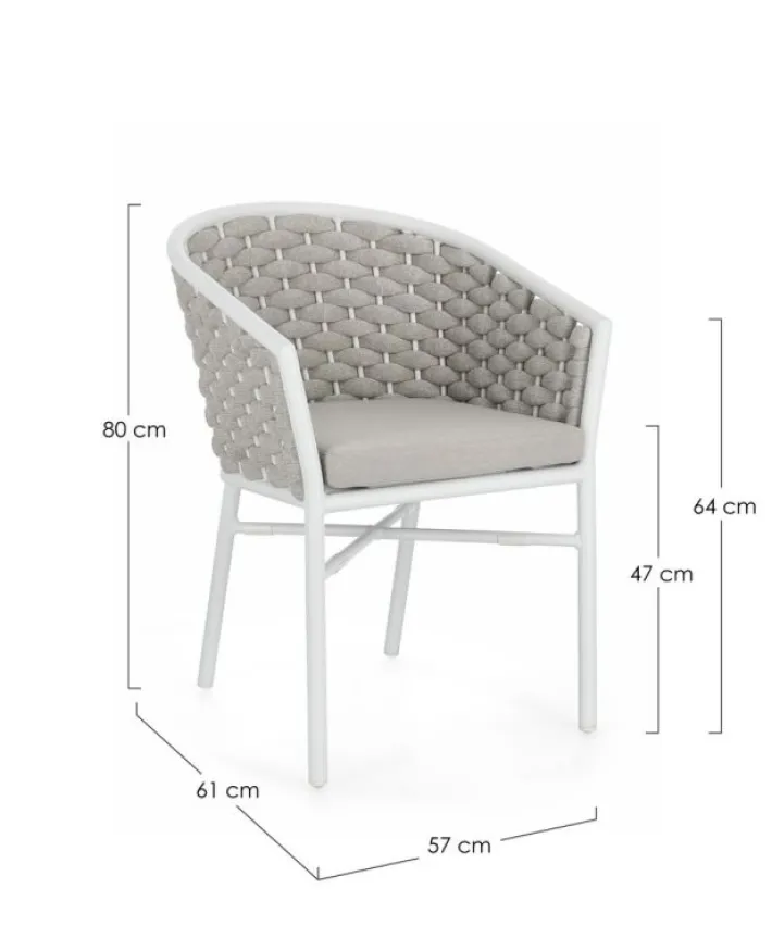 Bizzotto Sedie>SEDIA C-BR C-C MARGALIDA BIANCO