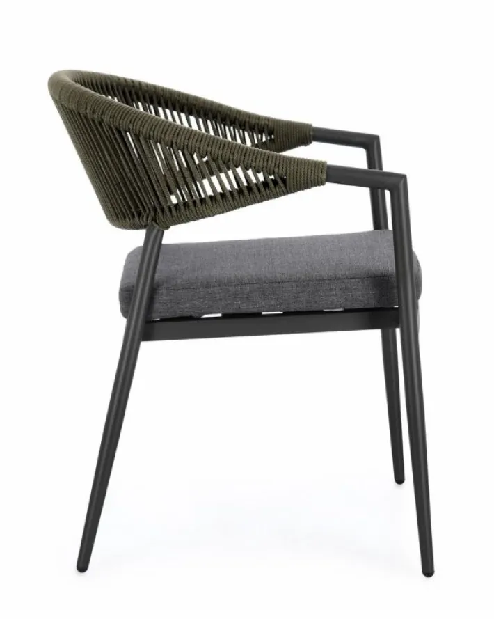 Bizzotto Sedie>SEDIA C-BR C-C MILLOR ANTRACITE/VERDE