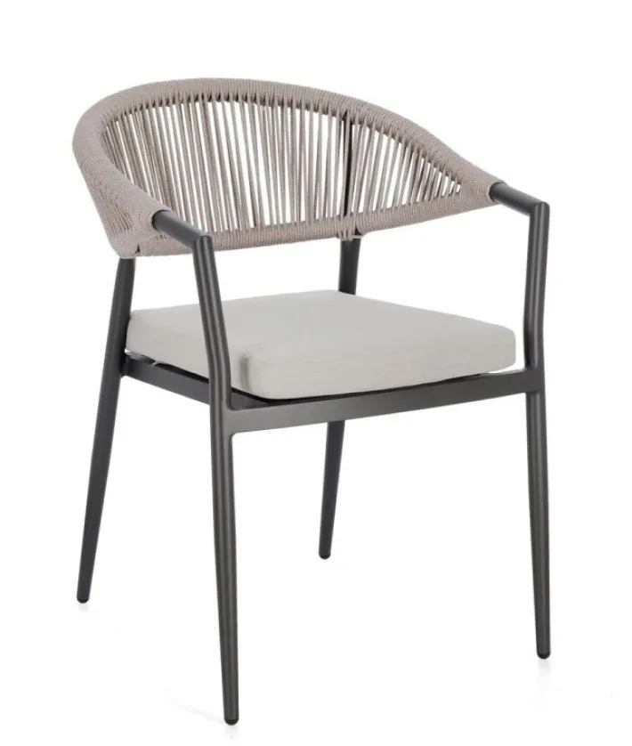 Bizzotto Sedie>SEDIA C-BR C-C MILLOR ANTRACITE/KHAKI