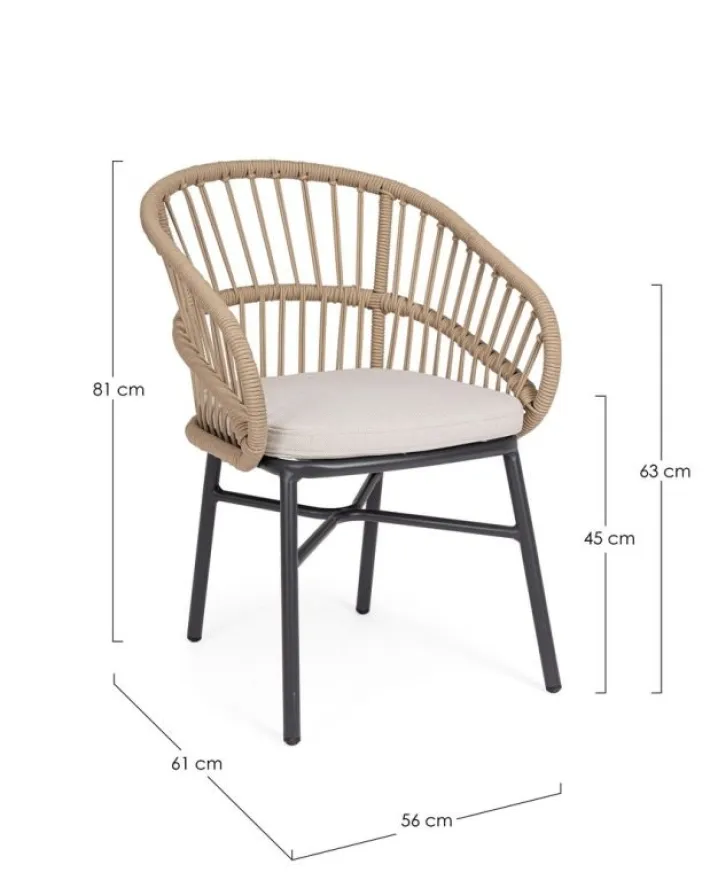Bizzotto Sedie>SEDIA C-BR C-C ODIVELAS BEIGE