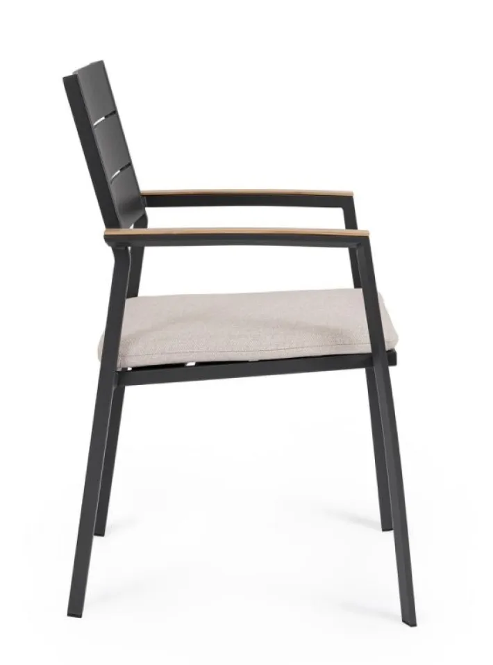 Bizzotto Sedie>SEDIA C-BR C-C ZELMAR ANTRACITE YK13