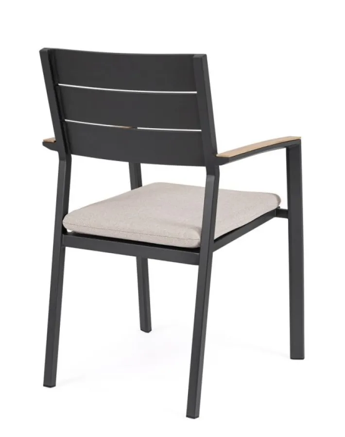 Bizzotto Sedie>SEDIA C-BR C-C ZELMAR ANTRACITE YK13