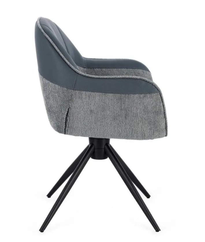 Bizzotto Sedie>SEDIA C-BR GIREVOLE ISOTTA GRIGIO