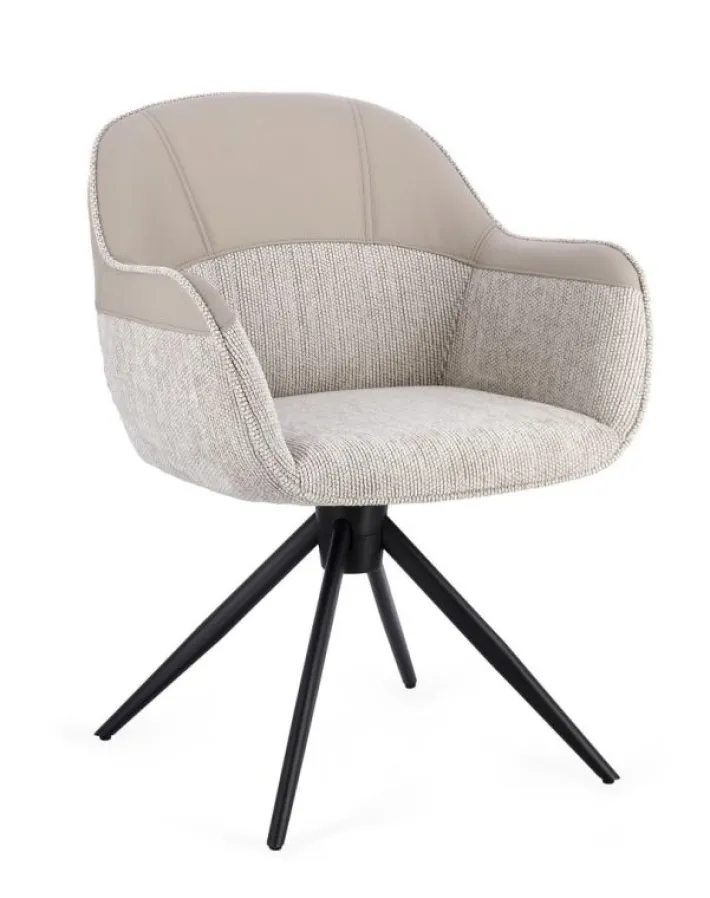 Bizzotto Sedie>SEDIA C-BR GIREVOLE ISOTTA BEIGE