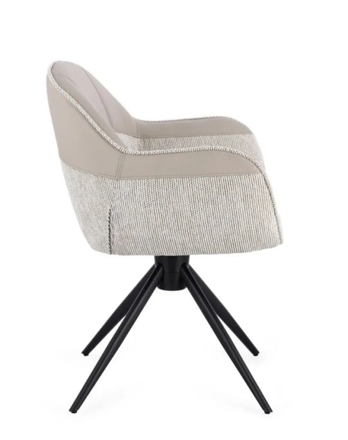 Bizzotto Sedie>SEDIA C-BR GIREVOLE ISOTTA BEIGE