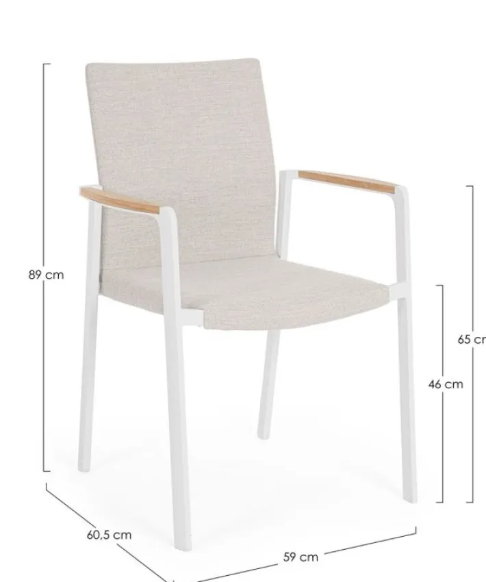 Bizzotto Sedie>SEDIA C-BR JALISCO NEW BIANCO WG20