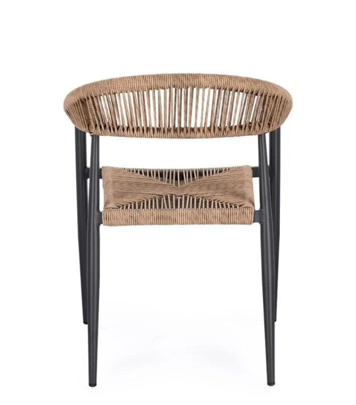 Bizzotto Sedie>SEDIA C-BR JANDIA ANTRACITE/NATURAL