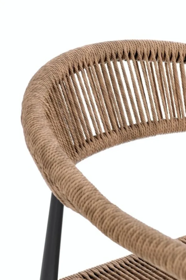 Bizzotto Sedie>SEDIA C-BR JANDIA ANTRACITE/NATURAL