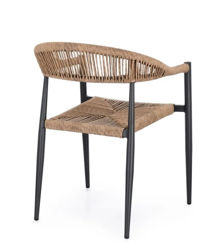 Bizzotto Sedie>SEDIA C-BR JANDIA ANTRACITE/NATURAL