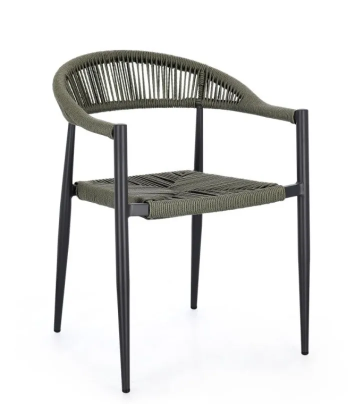 Bizzotto Sedie>SEDIA C-BR JANDIA ANTRACITE/VERDE