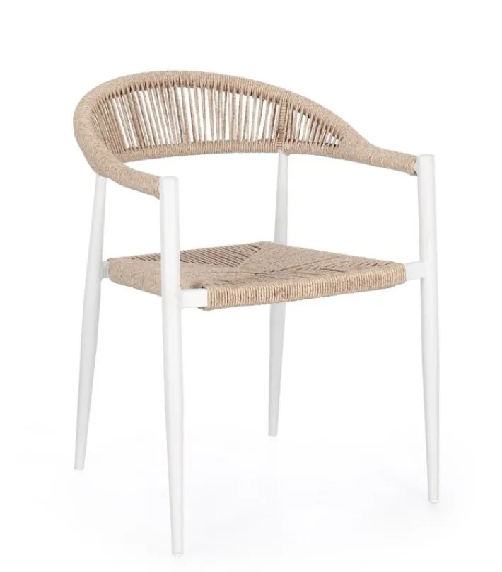 Bizzotto Sedie>SEDIA C-BR JANDIA BIANCO/BEIGE