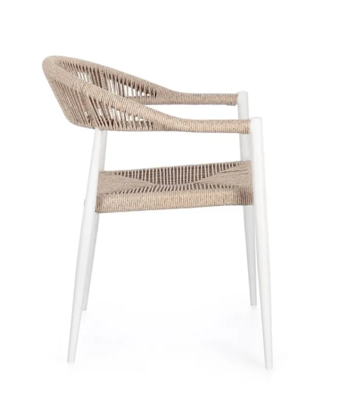 Bizzotto Sedie>SEDIA C-BR JANDIA BIANCO/BEIGE