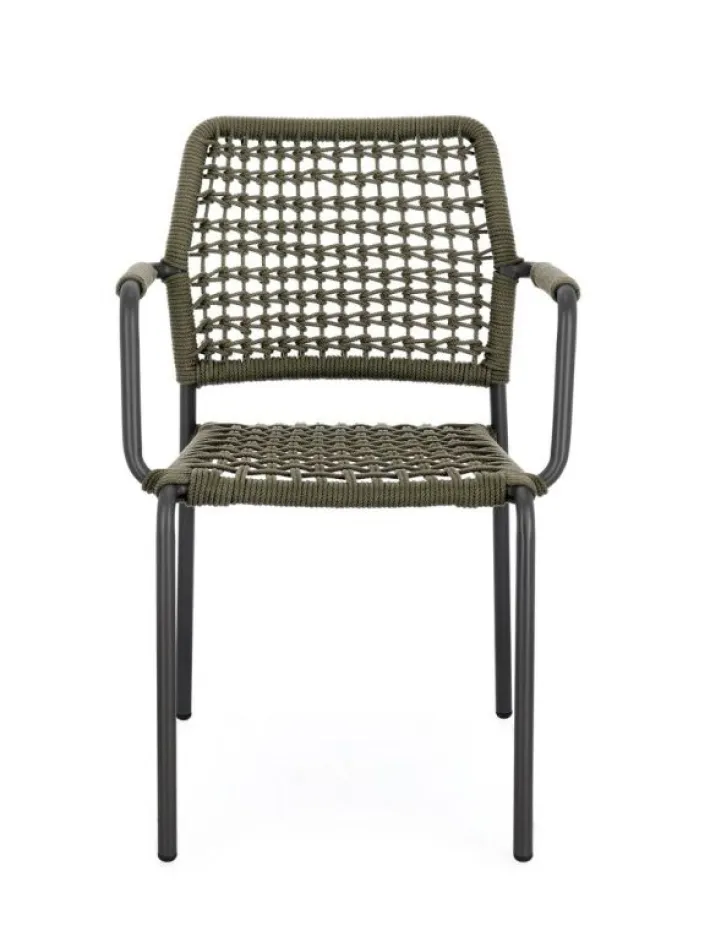 Bizzotto Sedie>SEDIA C-BR RAJADA ANTRACITE/VERDE