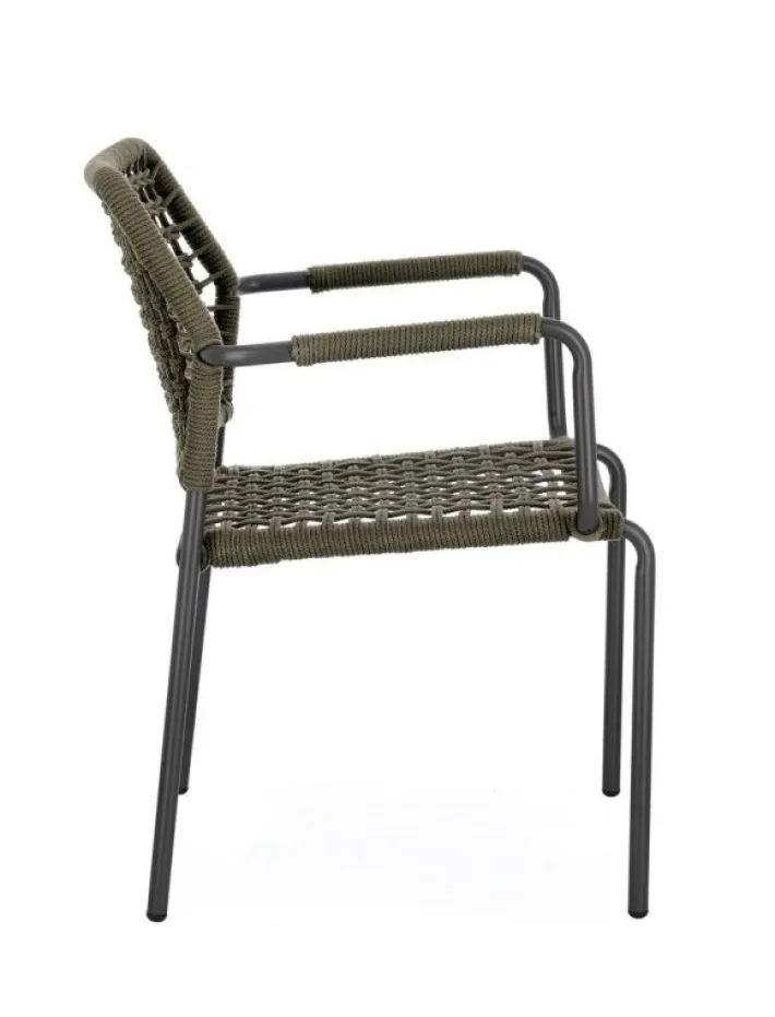 Bizzotto Sedie>SEDIA C-BR RAJADA ANTRACITE/VERDE