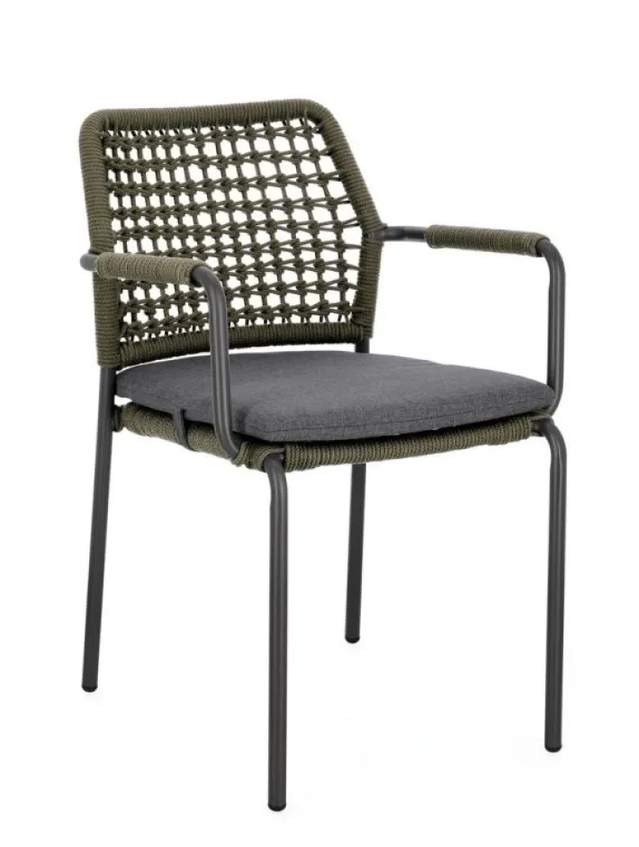 Bizzotto Sedie>SEDIA C-BR RAJADA ANTRACITE/VERDE