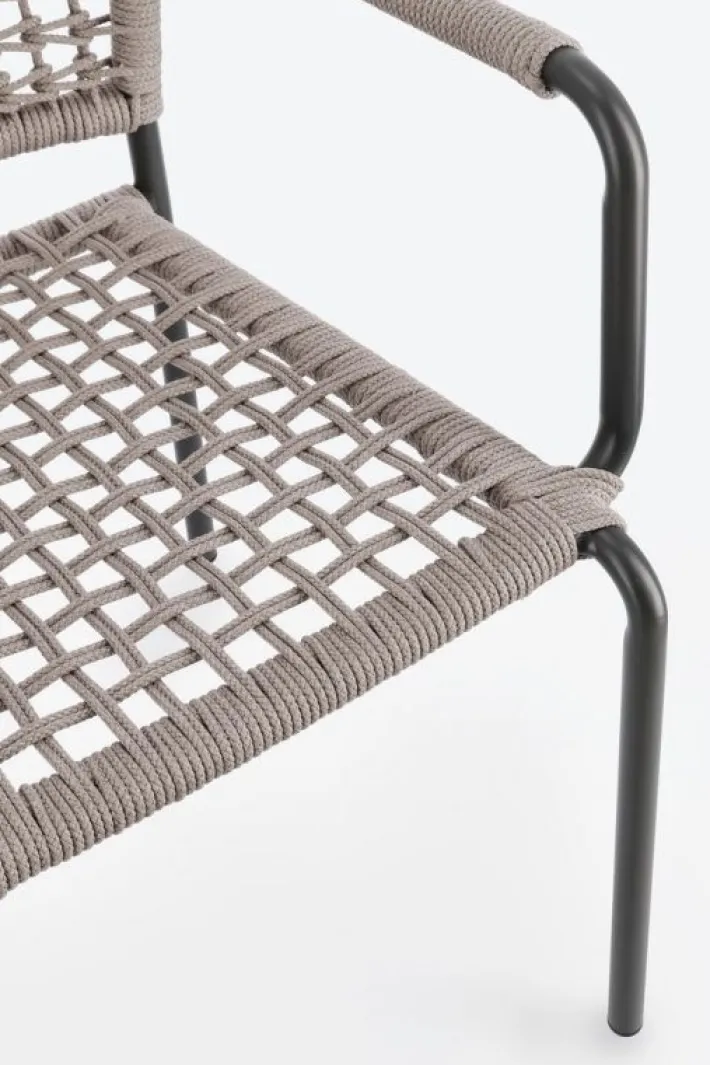 Bizzotto Sedie>SEDIA C-BR RAJADA ANTRACITE/KHAKI