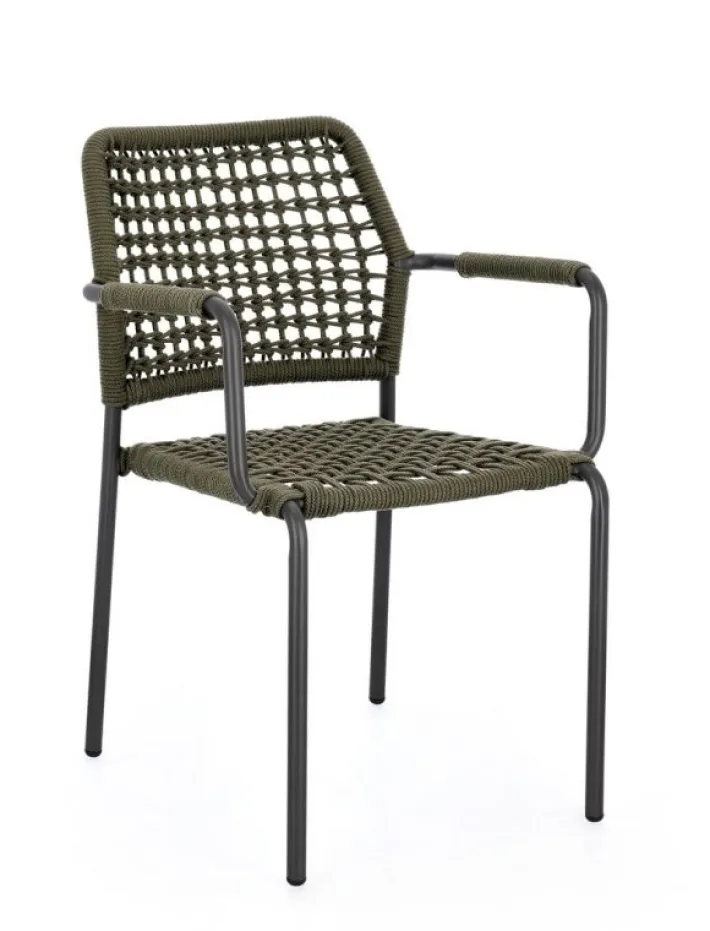 Bizzotto Sedie>SEDIA C-BR RAJADA ANTRACITE/VERDE