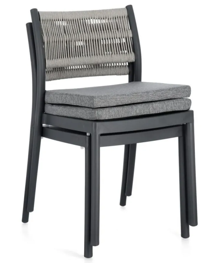 Bizzotto Sedie>SEDIA C-C ALVIN ANTRACITE/GRIGIO CHIARO