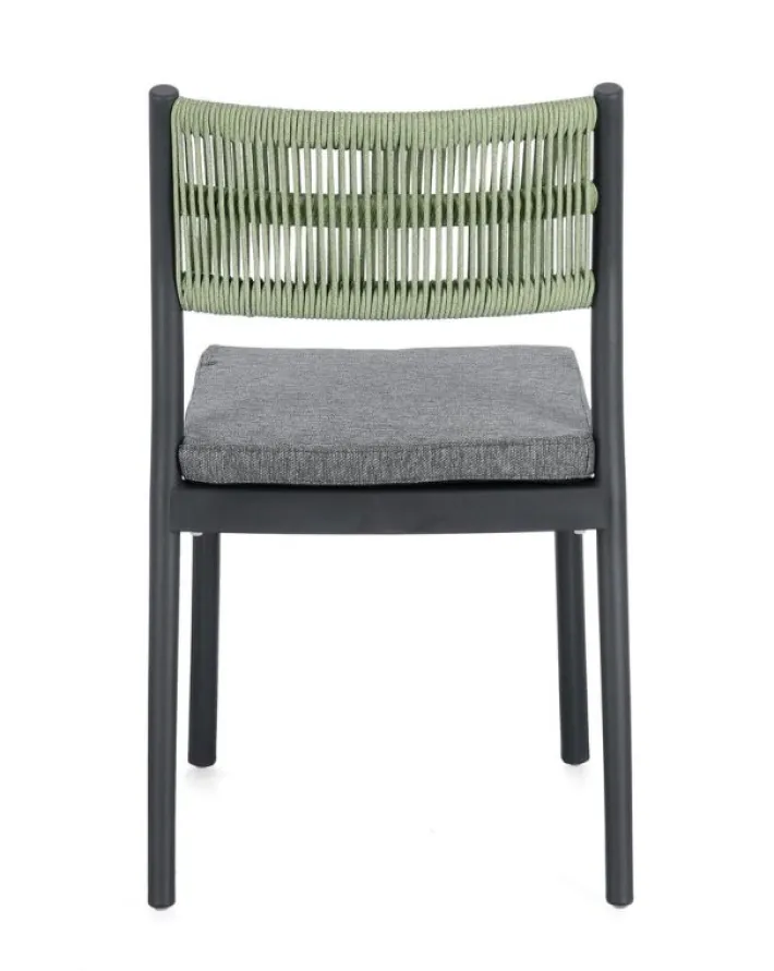 Bizzotto Sedie>SEDIA C-C ALVIN ANTRACITE/VERDE