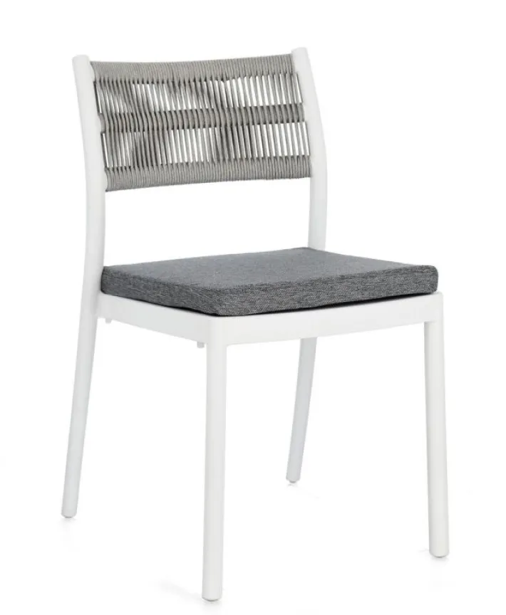 Bizzotto Sedie>SEDIA C-C ALVIN BIANCO/GRIGIO CHIARO