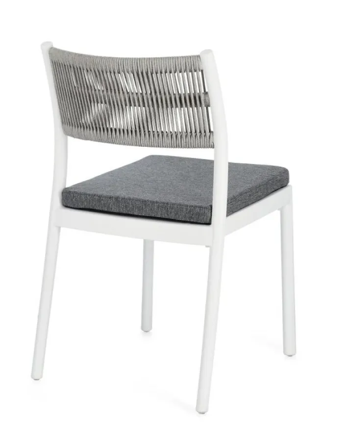 Bizzotto Sedie>SEDIA C-C ALVIN BIANCO/GRIGIO CHIARO